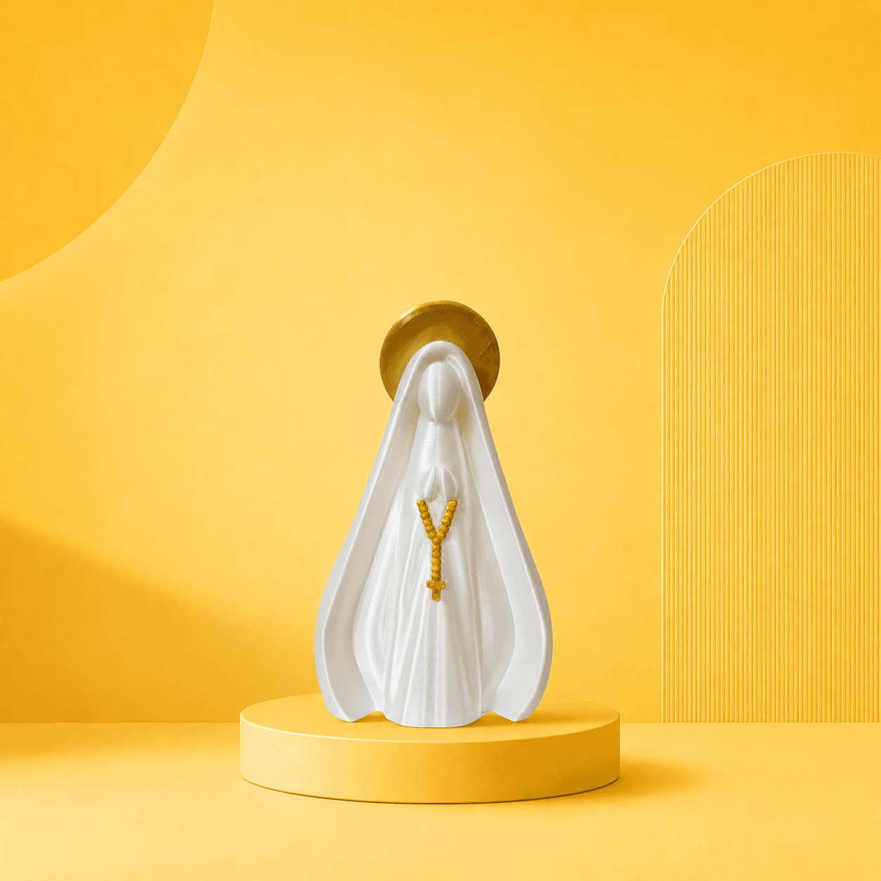 Escultura Nossa Senhora Minimalista Decorativa | 15cm de altura