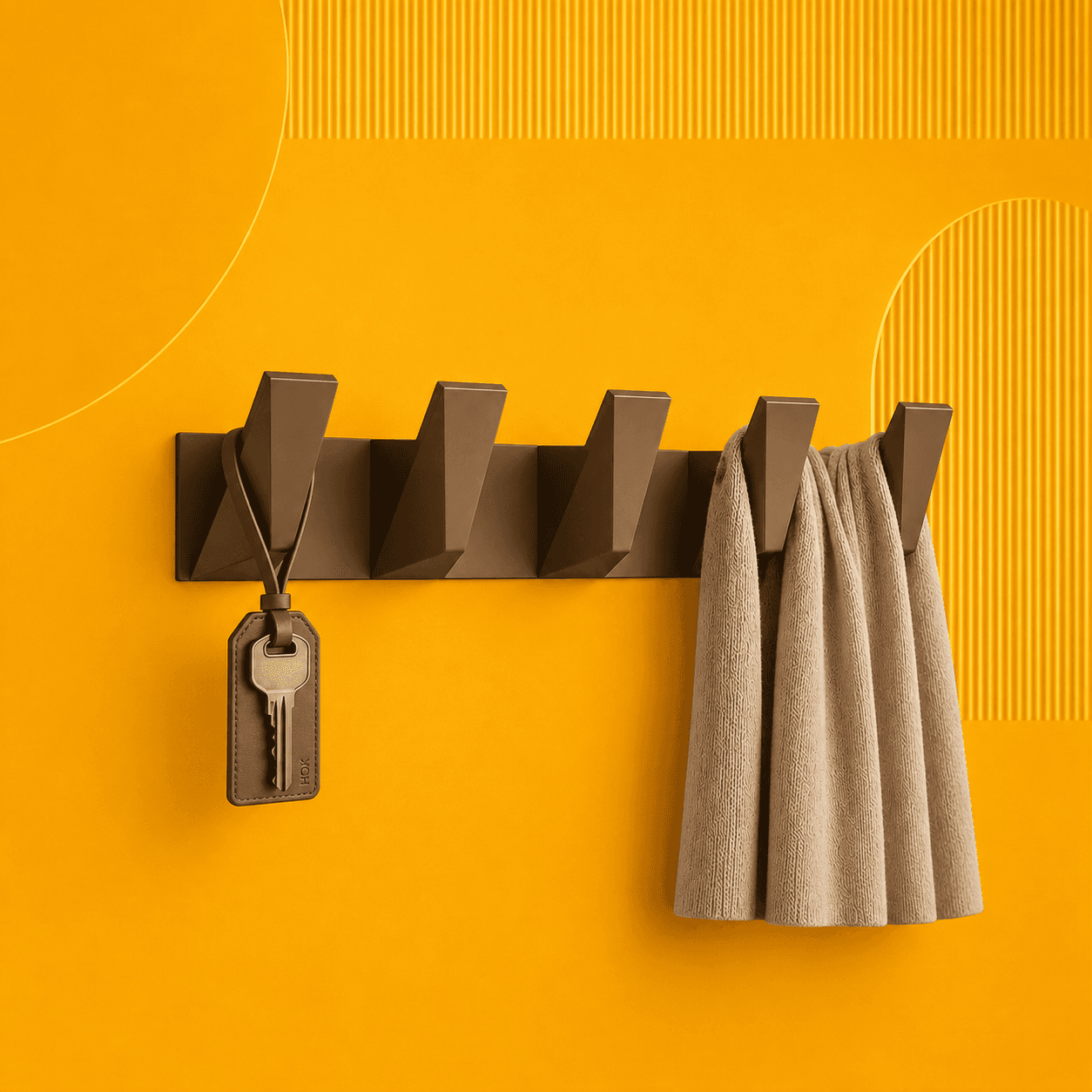PolyHook Trilho com 5 Ganchos | Organizador de Parede | producao autoral