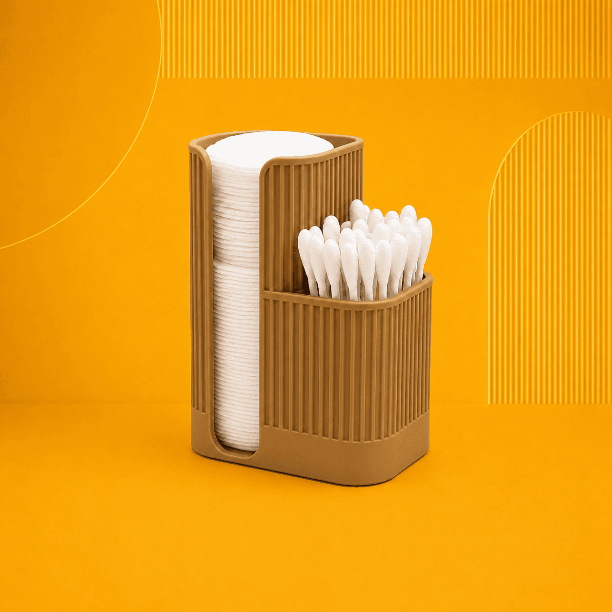 Suporte Organizador para Algodão e Cotonete | Japandi | producao autoral