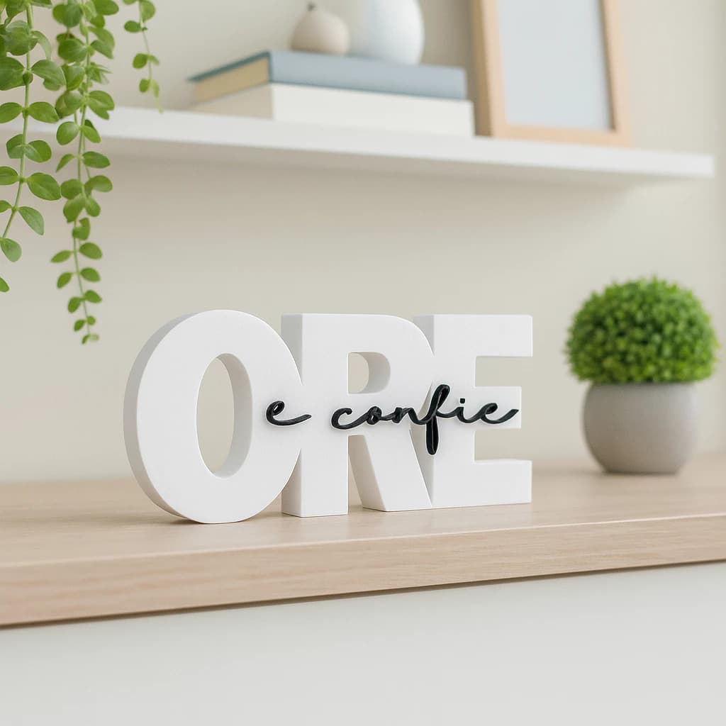 Letreiro Ore e Confie • Envio Imediato - Decoração Cristã