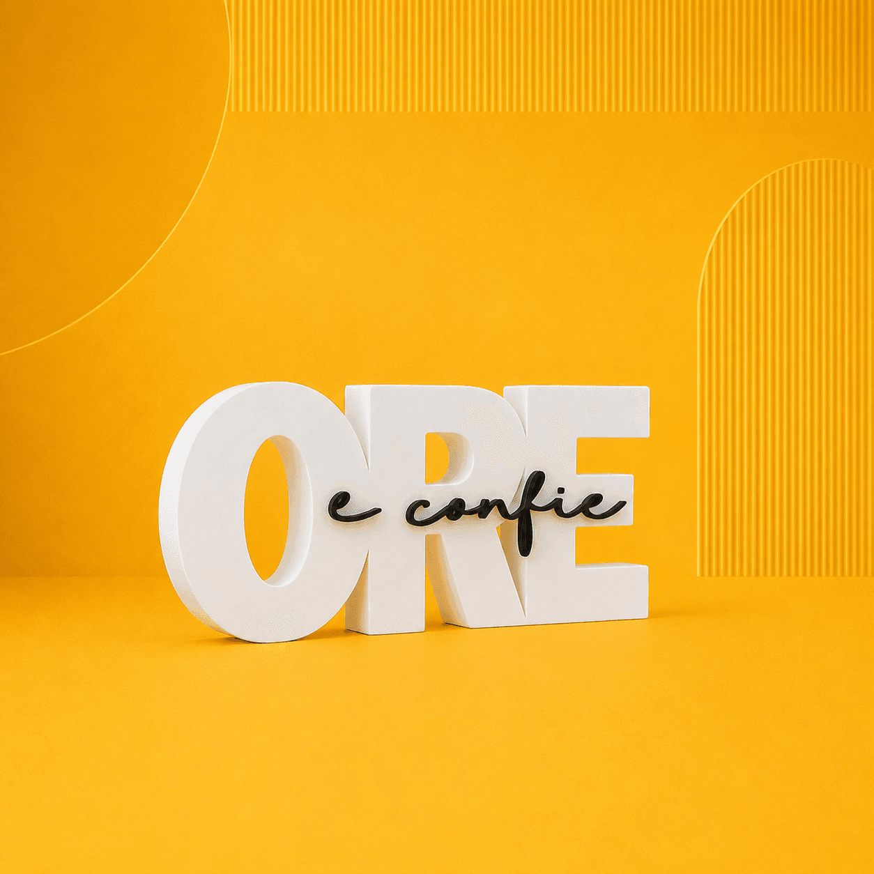 Letreiro Ore e Confie • Envio Imediato - Decoração Cristã